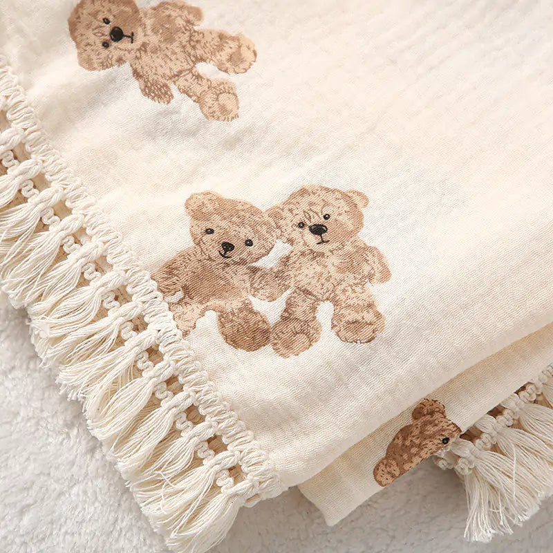 Cute Muslin Cotton Baby Blanket