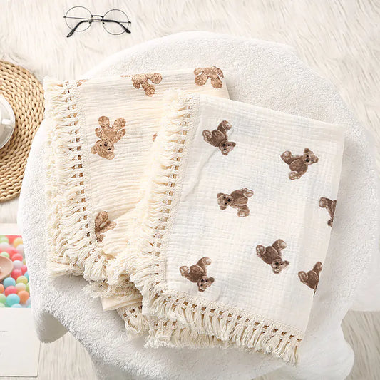 Cute Muslin Cotton Baby Blanket