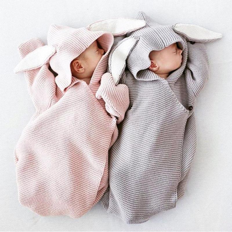 Cartoon Rabbit Ear Swaddling Baby Blanket