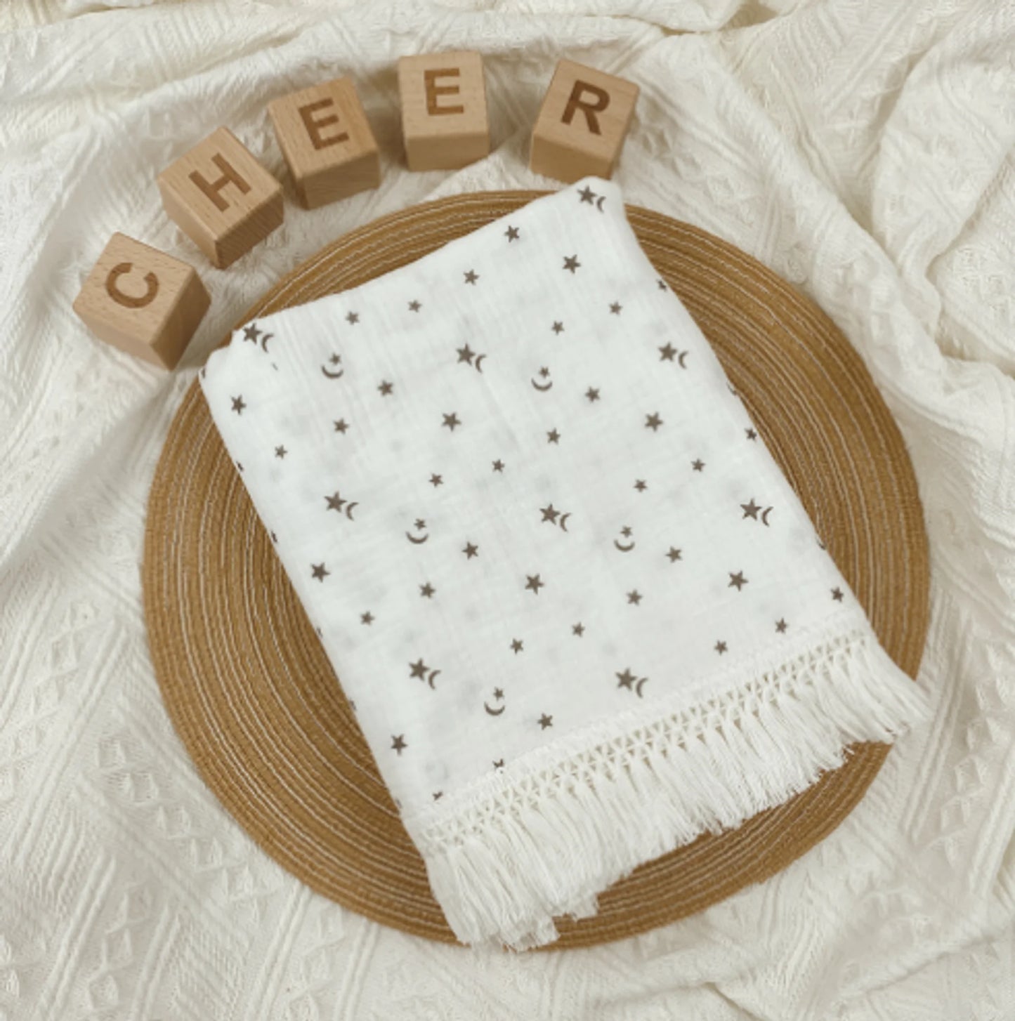 Cute Muslin Cotton Baby Blanket