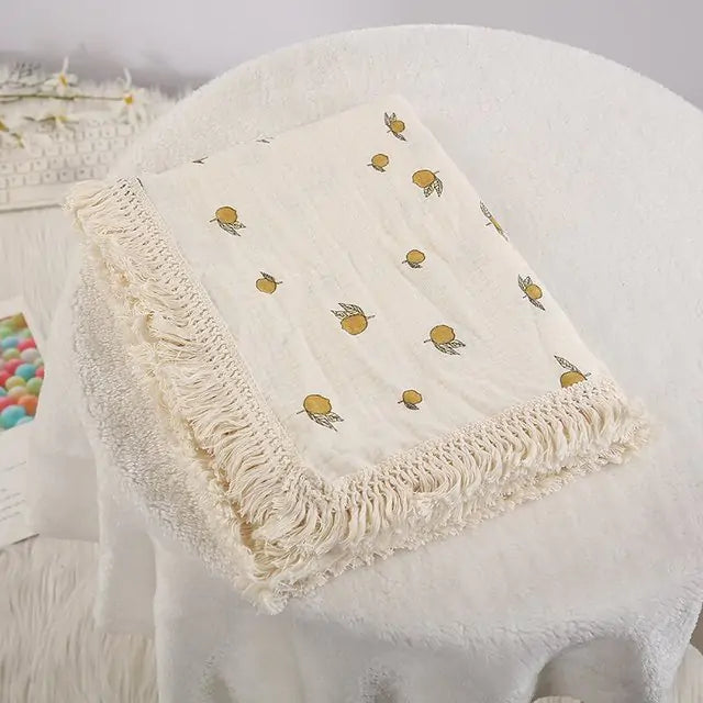 Cute Muslin Cotton Baby Blanket