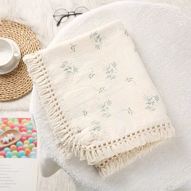 Cute Muslin Cotton Baby Blanket